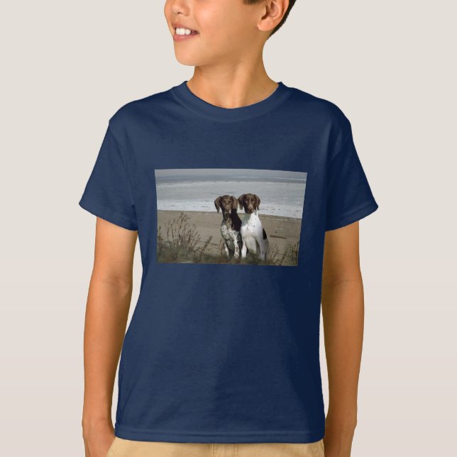 Den tyska Shorthaired pekaren lurar den unisex- T-shirt (Framsida)