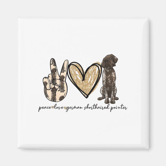 Den tyska Shorthar Pointer Hund Kärlek Magnet (Framsidan)