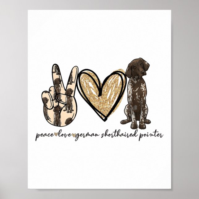 Den tyska Shorthar Pointer Hund Kärlek Poster (Framsidan)