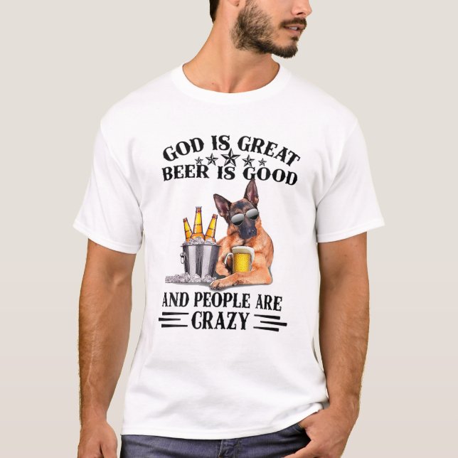 Den tyska skvallerguden är Underbart öl är Bra T Shirt (Framsida)