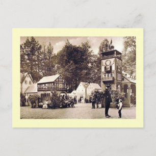 Den tyska stadsscenen, Vintagen Policeman och Boy Vykort