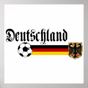 Den tyska stora logotypen för fussboll poster