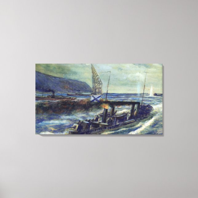 Den tyska U 56-båten sjunker av Grozovoi Canvastryck (Framsida)