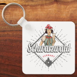Den Tysklanda Vintagen Black Forest Baden-Württemb Nyckelring