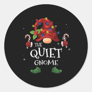 Den tysta Gnome Buffalo Play Julgran Light Runt Klistermärke