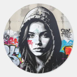 Den tysta observatören -  runt klistermärke