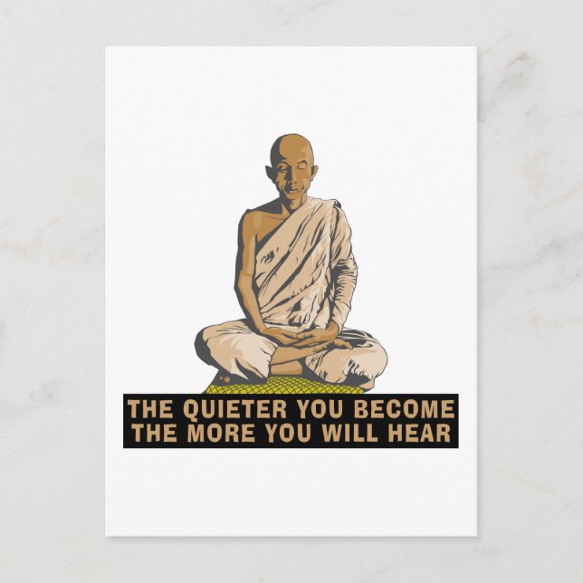 Den tystare du blir.. vykort (Framsida)