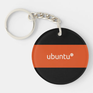 Den Ubuntu logotypen knäppas nyckelringen