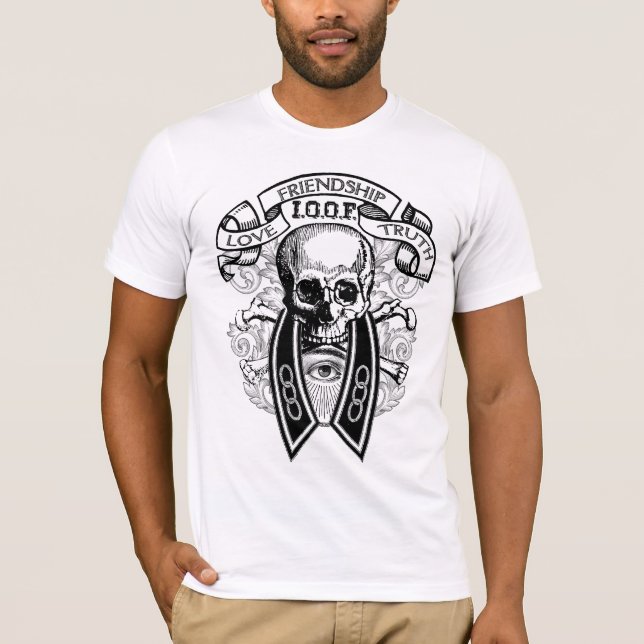 Den udda kamratFLTskallen och förser med krage T Shirt (Framsida)