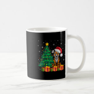 Den uggla afrikanska Vilden Santa Hat jul Ljus Hun Kaffemugg