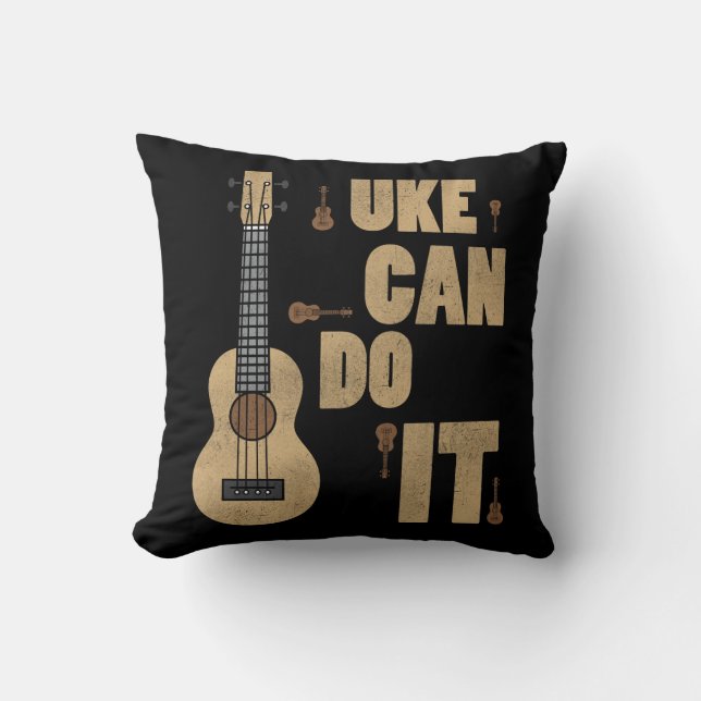 Den Ukelele vitsen Uke kan göra det den roliga Kudde (Framsida)