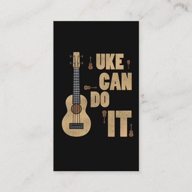 Den Ukelele vitsen Uke kan göra det den roliga Visitkort (Framsida)