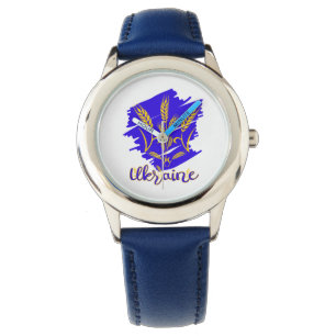 Den ukrainska nationella symbolen tryzub tillverka armbandsur