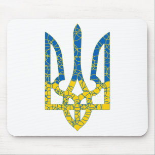 Den ukrainska tridenten texturerade flagga Ukraina Musmatta