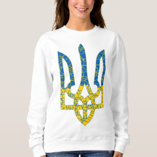 Den ukrainska tridenten texturerade flagga Ukraina T Shirt