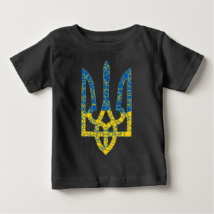 Den ukrainska tridenten texturerade flagga Ukraina T Shirt