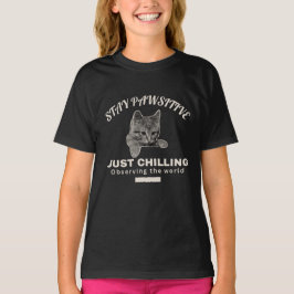 Den Ultimata Avslappningen: Kattillustration T Shirt