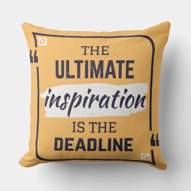 Den ultimata inspirationen är tidsplanen kudde (Framsida)