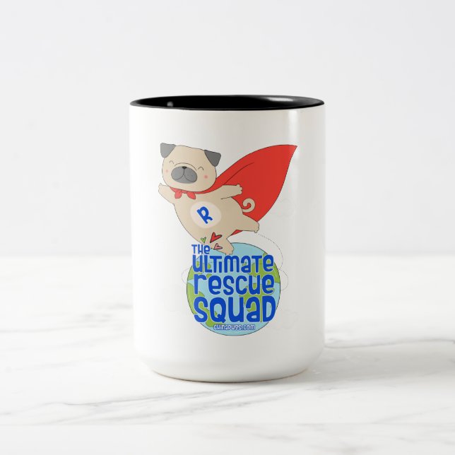 Den ultimata Räddingen fyrkant Två-Tonad Mugg (Center)