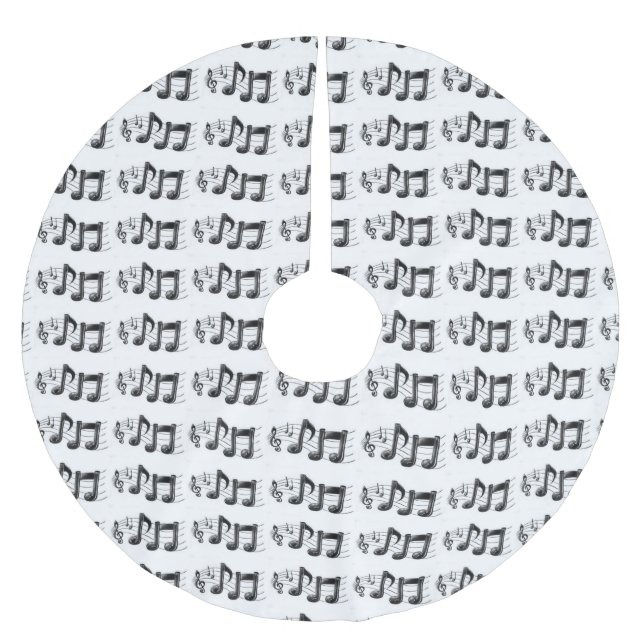 DEN ULTIMERADE TRÄD-SKIREN MUSIK NOTER JULGRANSMATTA BORSTAD POLYESTER (Framsidan)