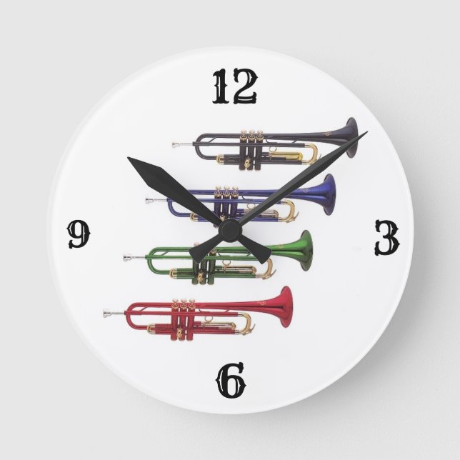 DEN ULTIMERADE "TRUMPET PLAYERS KLOCK" RUND KLOCKA (Framsida)