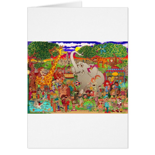 Den Uncaged Bronx zooen Hälsningskort (Framsidan)