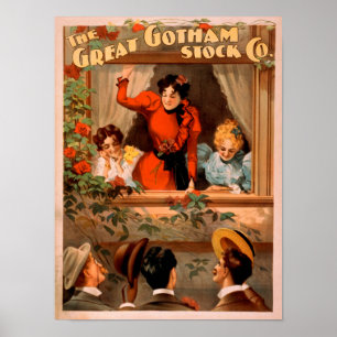 Den underbara affischen för Theatre för Gotham Poster