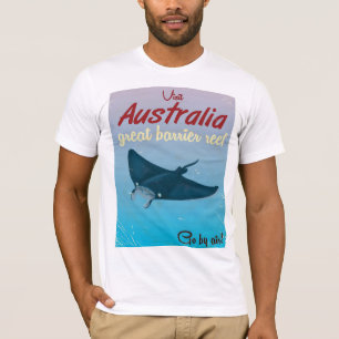 Den Underbara barriärreven, Australiens reseaffisc T-shirt