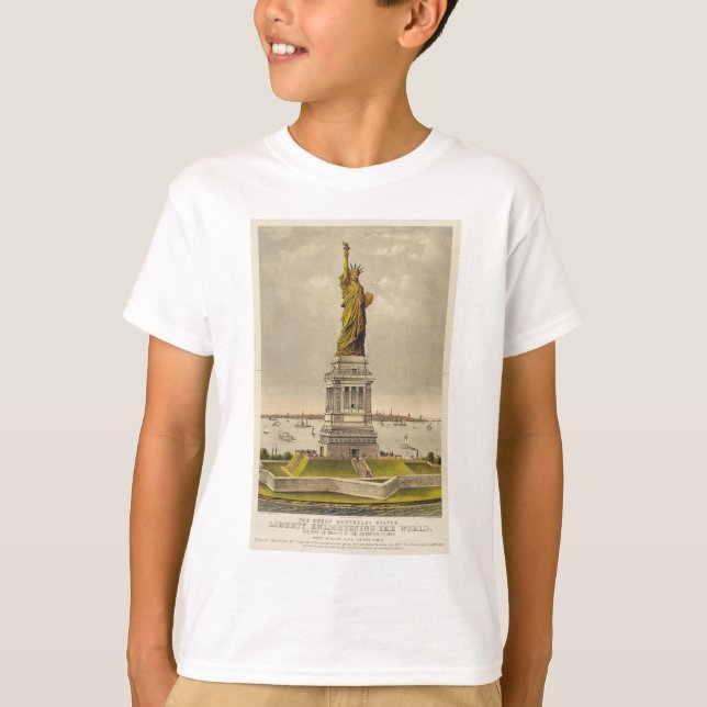 Den underbara Bartholdi frihetsgudinnan T-shirt (Framsida)