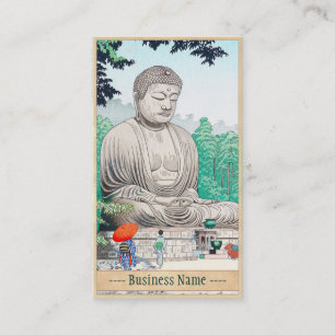 Den underbara Buddhaen på Kamakura FUJISHIMA Visitkort
