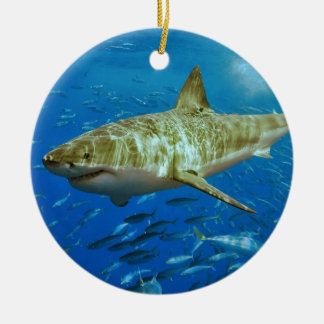 Den underbara carchariasen för vithajCarcharodon Julgransprydnad Keramik