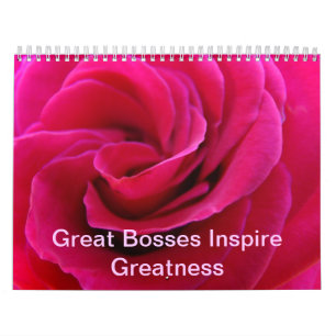 Den underbara chefer inspirerar beställnings- kalender