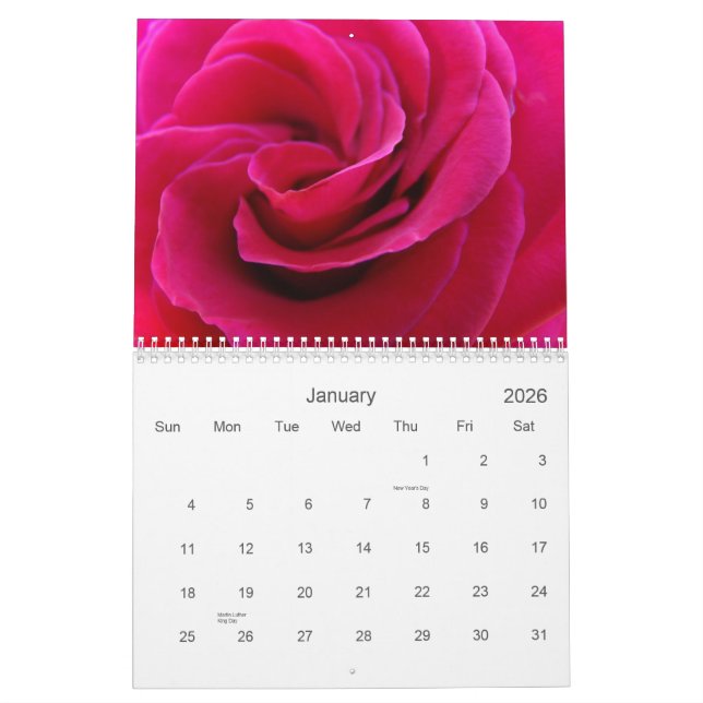 Den underbara chefer inspirerar beställnings- kalender (Jan 2026)