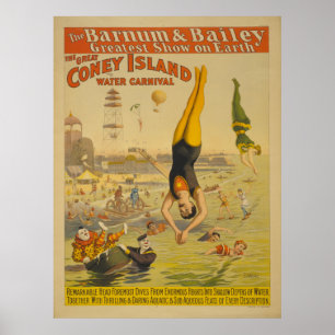 Den Underbara Coney Island Vatten Carnival Poster