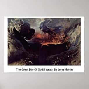 Den underbara dagen av gud vrede av John Martin Poster