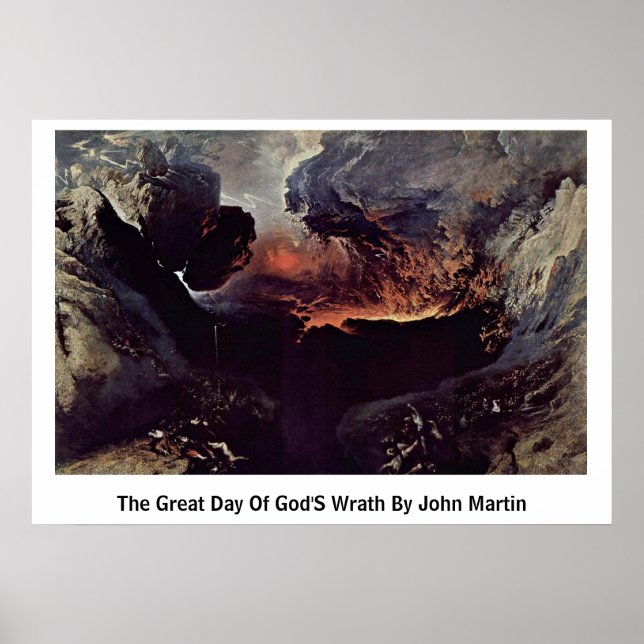 Den Underbara dagen av Guds vrede av John Martin Poster (Framsidan)