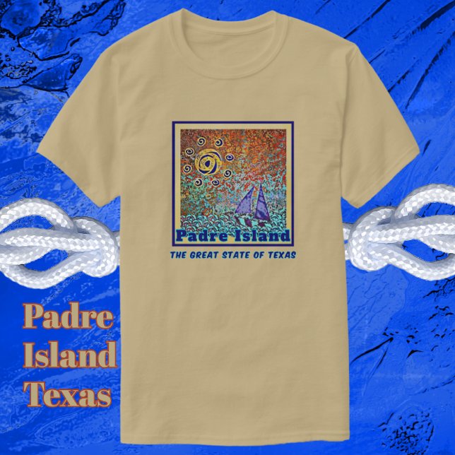 Den Underbara delstaten Texas Sol och Sail Padre I T Shirt (Great Souvenir Gift)