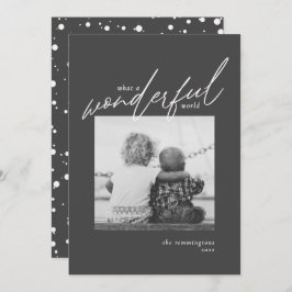 Den underbara, enkla fotonyårshyllan i världen julkort