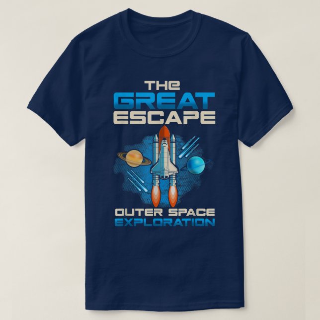 Den Underbara eploration Rocket Ast i Rymden T Shirt (Design framsida)
