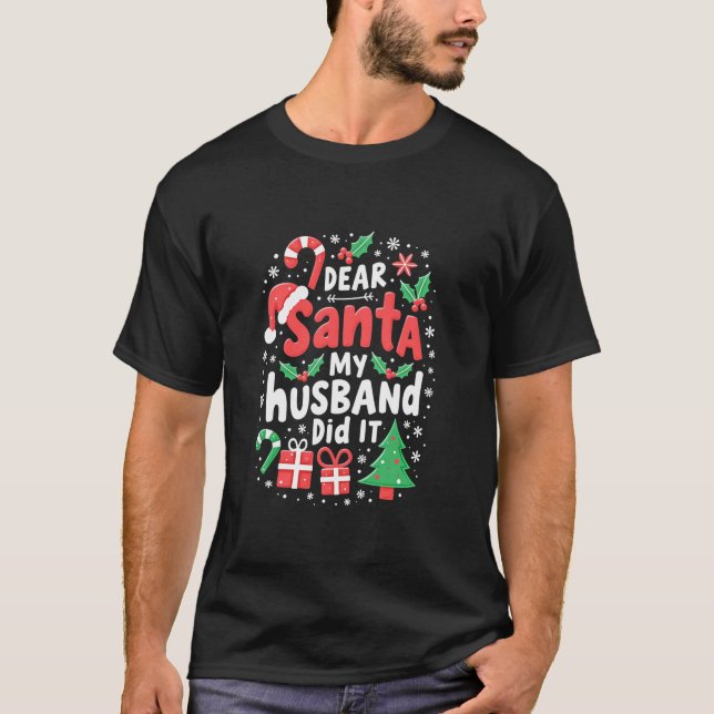 Den underbara familjen Kära Santa My Make gjorde d T Shirt (Framsida)