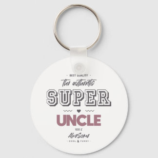 Den underbara försäkringsknappen för äkta morbror nyckelring