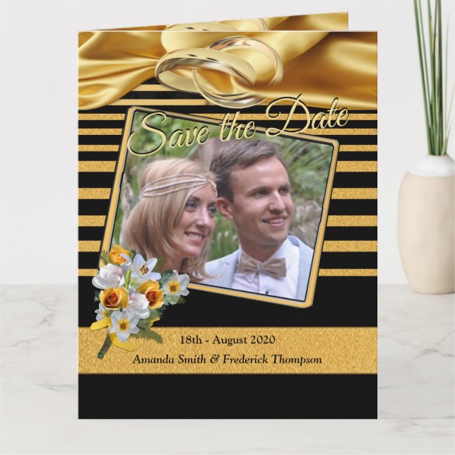 Den Underbara Gatsby-inspirationen Spara datumet Kort (Framsida)