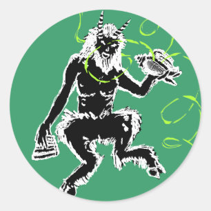 Den Underbara Gud Pan Runt Klistermärke