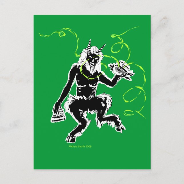 Den Underbara Gud Pan Vykort (Framsida)