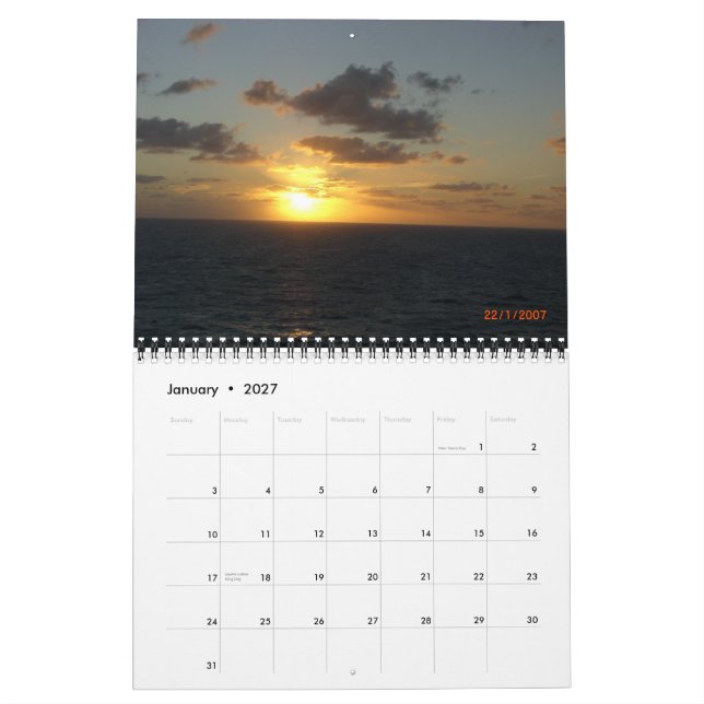 DEN UNDERBARA HÄNDELSEN 2007! KALENDER (Jan 2027)