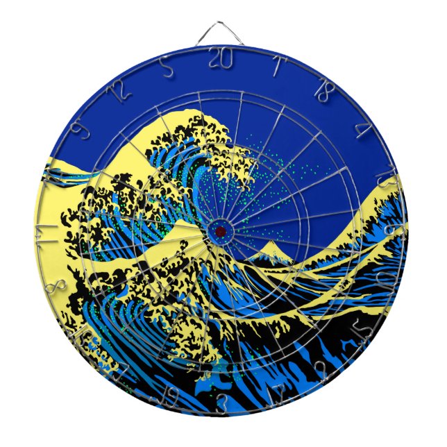 Den Underbara Hokusai-vågen i pop Art Stil-accent Piltavla (Framsidan)