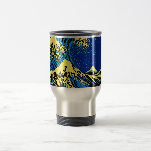 Den Underbara Hokusai-vågen i pop Art Stil-accent Resemugg (Center)