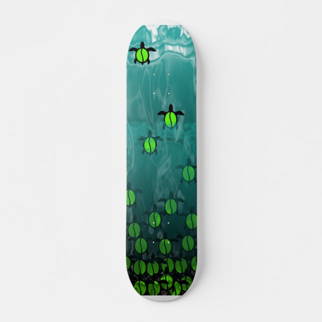 Den underbara Honu flykten Old School Skateboard Bräda 18 Cm (Framsida)