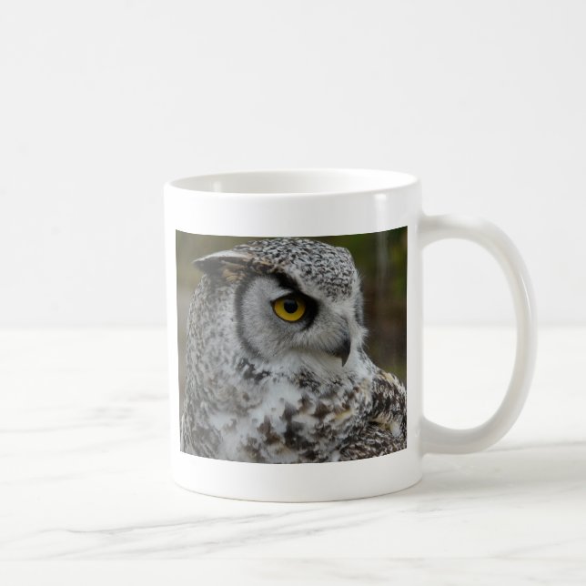 Den underbara Horned ugglan fotograferar Kaffemugg (Höger)
