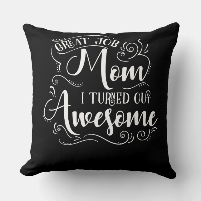 Den underbara jobbmamman vände jag ut fantastisk kudde (Framsida)